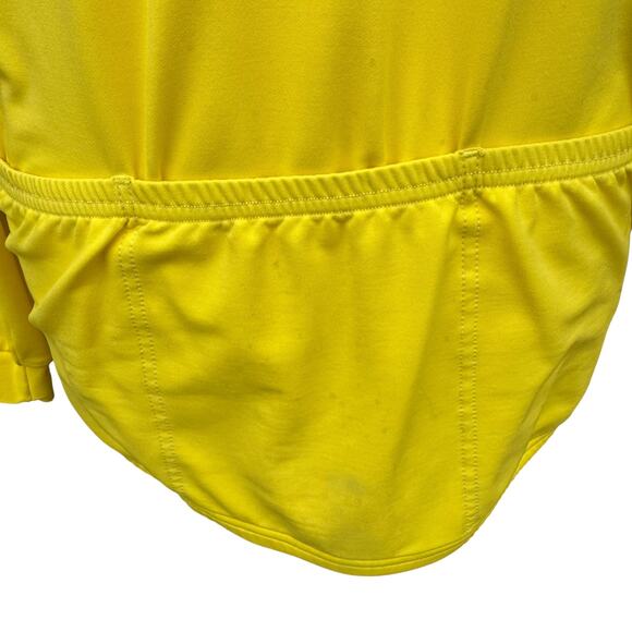 Nashbar Men’s L Yellow 1/4-Zip Long Sleeve Cycling Jacket Performance Pullover - Picture 6 of 9